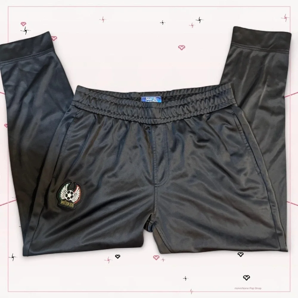 Sleek black Mexico track pants